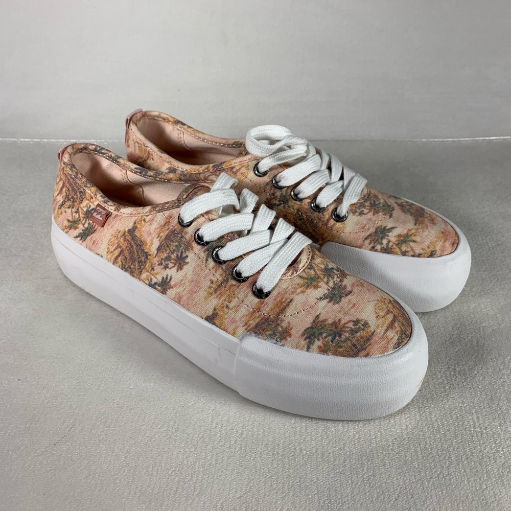 NEW Billabong Women's Puebla Canvas Platform Sneaker Size 7
